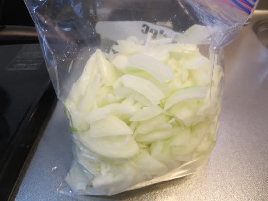 スライス玉ねぎの冷凍保存 野菜の冷凍保存の仕方